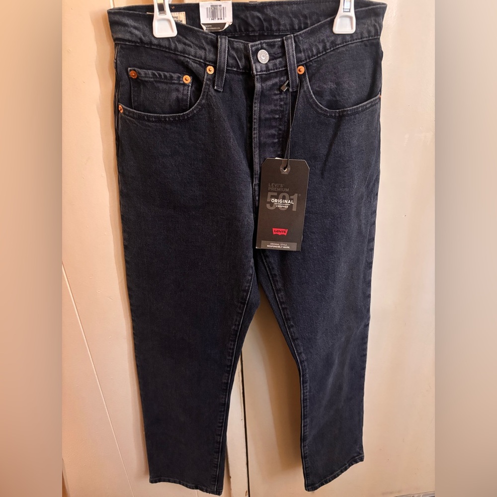 Levi's Straight Leg 501 cropped high rise
